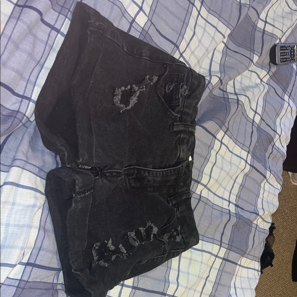 Rue21 Black High Rise Distressed Jeans